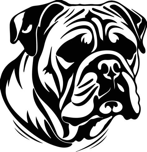 Bulldog black silhouette 39055579 Vector Art at Vecteezy