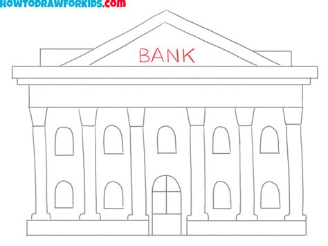 How to Draw a Bank - Easy Drawing Tutorial For Kids