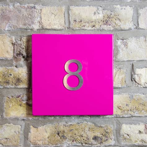 steel house number plate by kelly contemporary | notonthehighstreet.com