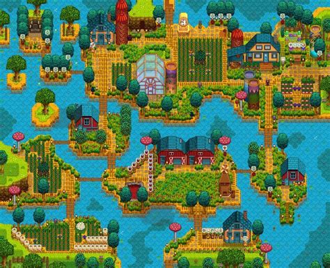 Riverland Farm | Layout de fazenda, Layout, Game design