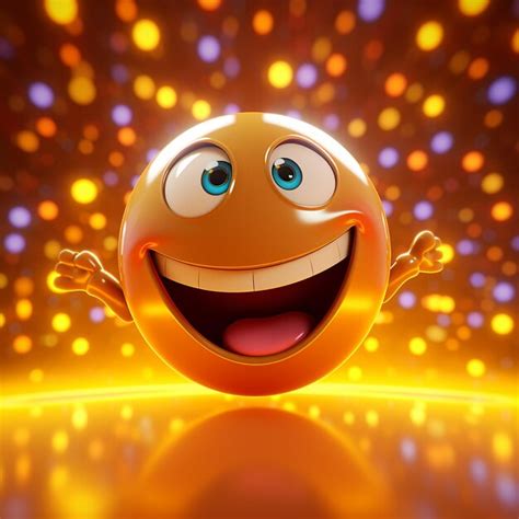 Premium Photo | 3d illustration of smiley emoji