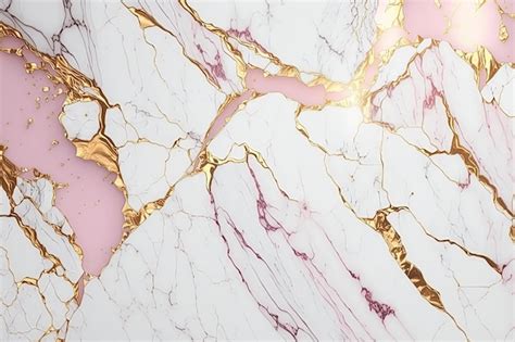 Premium Photo | Pink white and gold marble background Luxury marble ...