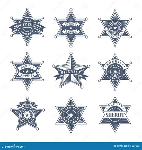 Security Sheriff Badges. Police Shield and Officers Logo Texas Rangers ...