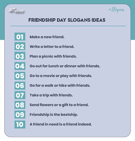 Perfect Friendship Day Slogans & Taglines - Tiplance