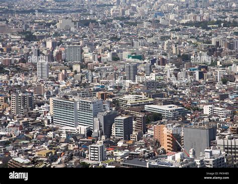 Aerial view of the town, Kanto region, Tokyo, Japan Stock Photo - Alamy