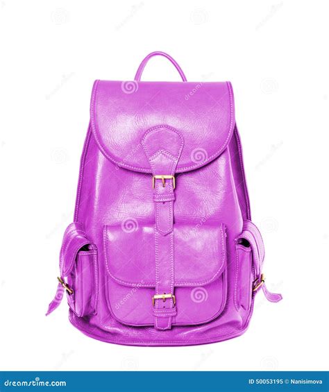 Leather Backpack Standing Isolated White Background Violet Stock Photos - Free & Royalty-Free ...
