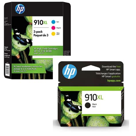 Original HP 910XL Black, Cyan, Magenta, Yellow Ink Cartridges-4 Pack | DoorStepInk