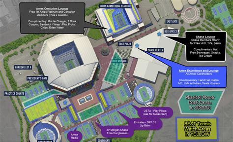 US Open Shade Map for Ashe Stadium and Armstrong | Tennis Bargains: US ...