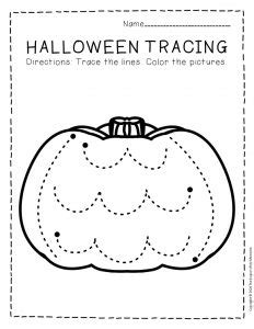 Free Printable Tracing Halloween Preschool Worksheets - The Keeper of ...