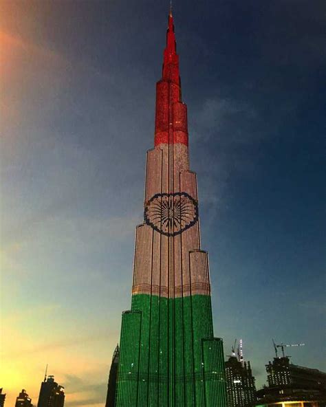 Burj Khalifa lit up in Tricolour to mark India’s R-Day : The Tribune India