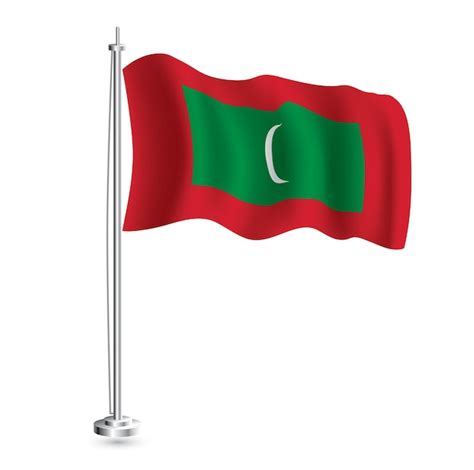 Premium Vector | Maldivian Flag Isolated Realistic Wave Flag of ...