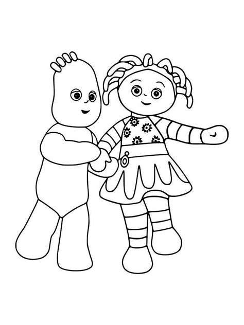 Upsy Daisy and Iggle Piggle coloring page