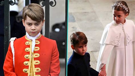 Princess Charlotte & Prince Louis Hold Hands While Prince George Is Page Of Honour at King ...