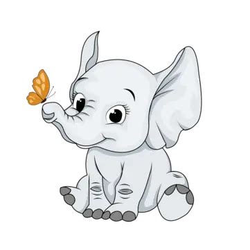 Baby Elephant Watercolor PNG Image, Watercolor Painting Of Cute Baby Elephant With Flowers ...