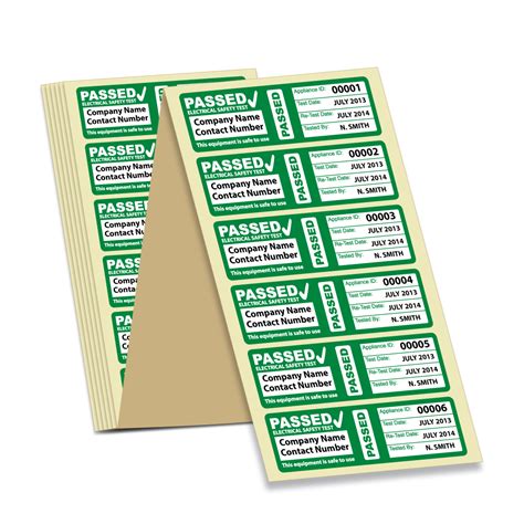 Buy Personalised PAT Test Labels | Cable Wrap PAT Stickers