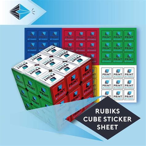 Rubik's Cube Stickers - Custom Printed Stickers - PrintbyMagic