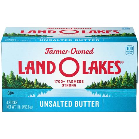 Land O Lakes® Unsalted Butter, 1 lb in 4 Sticks - Walmart.com - Walmart.com