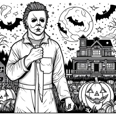 Michael Myers Halloween coloring page - Download, Print or Color Online for Free