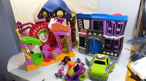 IMAGINEXT BATMAN GOTHAM City Jail Jokers Laugh Wayne Manor With Figures ...