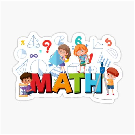 "subject labels maths " Sticker for Sale by Offthehookbouti | Redbubble