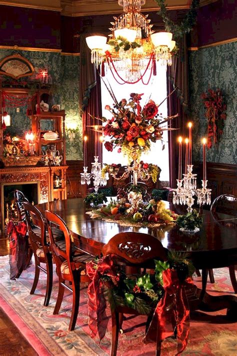 Awesome 40 Awesome Christmas Dinner Table Decorations Ideas https://livingma… | Victorian ...