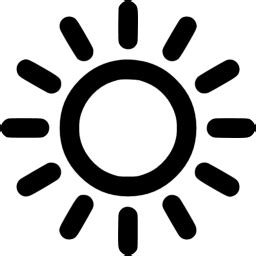 Black sun icon - Free black weather icons