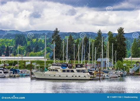 Sauvie Island, Oregon Marina on the Willamette River Editorial Image ...