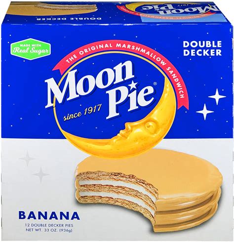 Moon Pie Double Decker Banana Marshmallow Sandwiches, 2.75 Oz., 12 ...