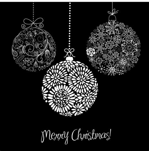 Black And White Christmas Ornaments Royalty-Free Stock Image - Storyblocks