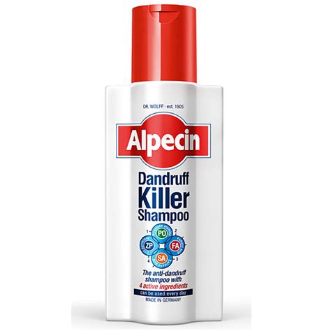 Alpecin Shampoo Dandruff Killer 250ml - Buy Online, FREE Delivery Over £50! - Call: 01782-310-001