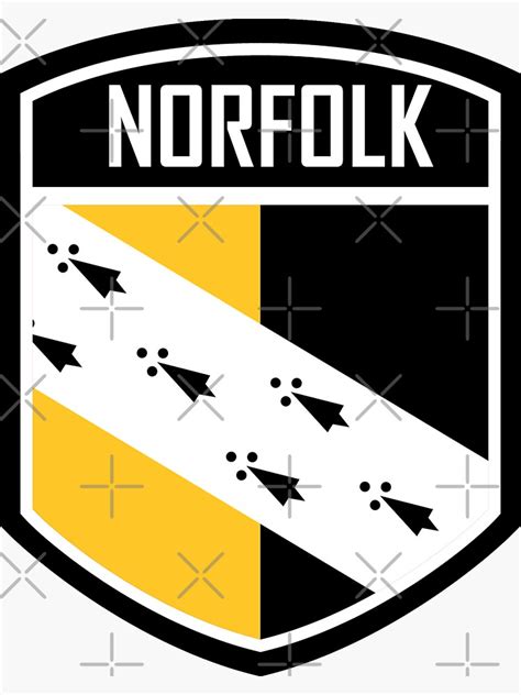 "Norfolk County England Flag Emblem" Sticker by T-warrior | Redbubble