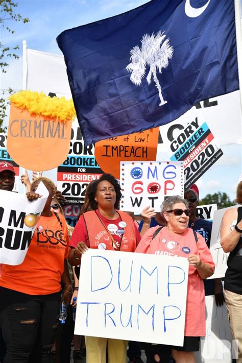 Photo: Protesters Rally Outside Trump Speech in Columbia, South ...