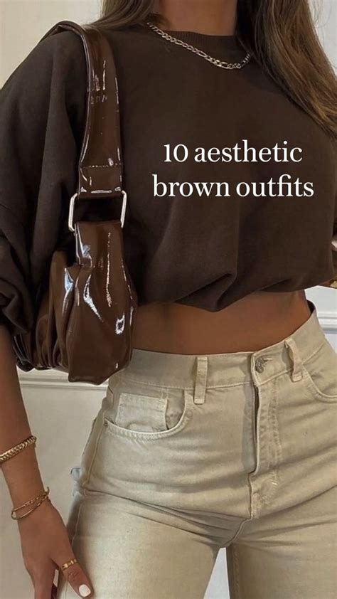 10 aesthetic brown outfits🤎 | Clothes, Simple trendy outfits, Brown outfit