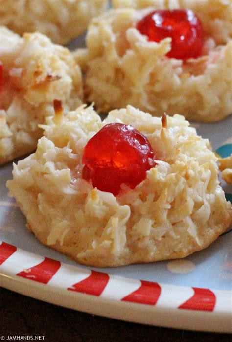 Cherry Topped Coconut Macaroons | Recipe | Coconut macaroons recipe, Coconut macaroons, Cookies ...