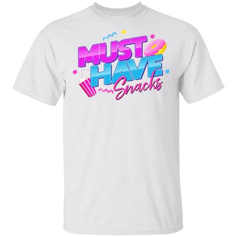 Morejstu Merch Jstu Official Merchandise Website Must Have Snacks White T Shirt