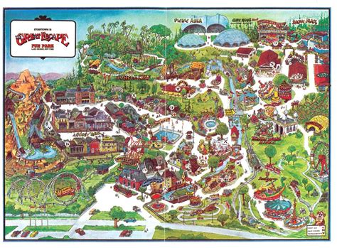 childhood amusement park! | Theme park map, The great escape, Kids memories