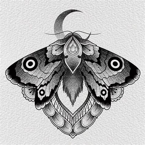 Moth tattoo design for grab , click the link 🖤 #mothtattoo #blacktattoo #dotwork | Moth tattoo ...