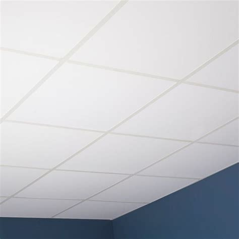 Genesis Smooth Pro White 2 x 2 ft. Lay-in Ceiling Tile (Pack of 12 ...