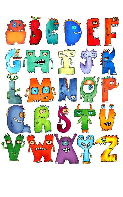 Monster Letters Printable - Printable Word Searches