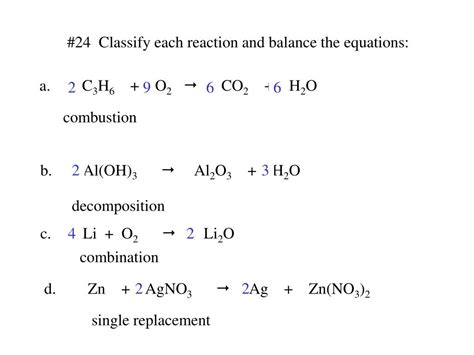 PPT - #20 Write a balanced equation for the complete combustion of each compound: PowerPoint ...