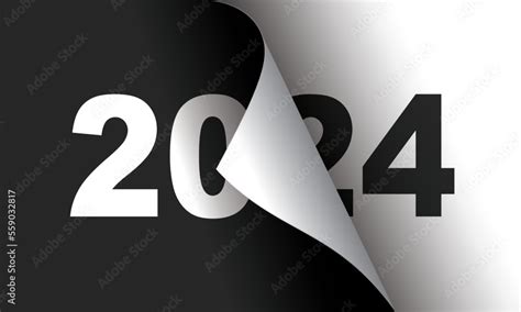 Happy New Year 2024 greeting card design template. End of 2023 and beginning of 2024. The ...