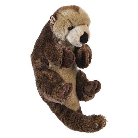 12 and 7 Inch Stuffed Sea Otter Mom and Baby Plush Zoo Animal Kingdom ...