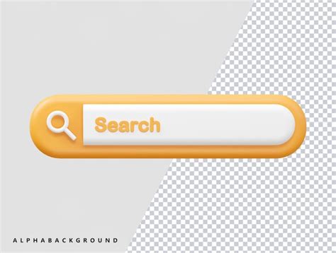 Premium PSD | Search bar icon vector 3d rendering