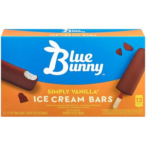 Blue Bunny Simply Vanilla Ice Cream Bars (2 fl oz) - Instacart