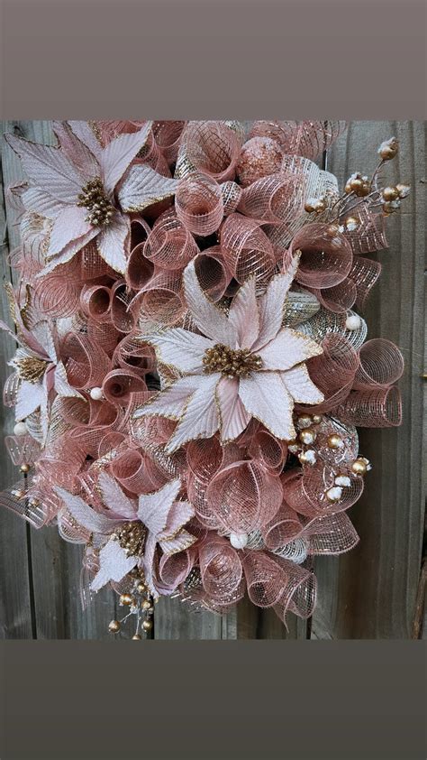 Rose Gold Christmas Wreath - Etsy