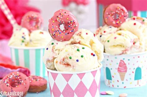 Doughnut Funfetti Ice Cream - SugarHero