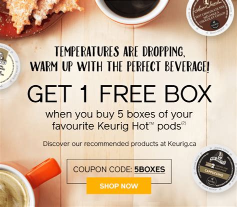 Keurig Canada Coupon Code Deal: FREE KCup Box When You Buy 5 Boxes of Keurig Hot Pods - Canadian ...