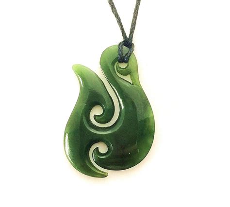 Jade / Pounamu Special Hook Pendant from New Zealand ** Details can be found by clicking on the ...