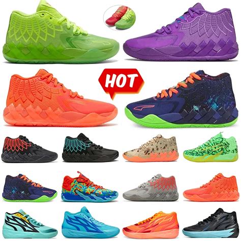 LaMelo Ball MB.01 02 03 Basketball Shoes Rick And Morty Rock Ridge Red ...