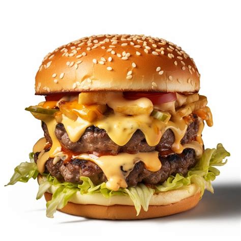 Premium AI Image | Burger isolated professional shot